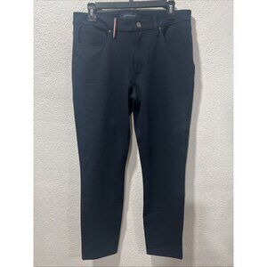 Tommy Hilfiger Cropped Pants Women Sz 10 Dark Blue Mid Rise Straight Leg Stretch